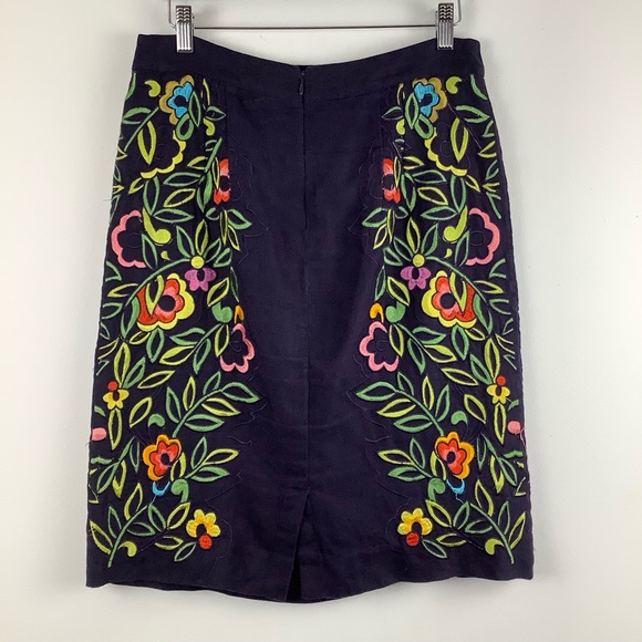 Anthro Moulinette Soeurs Clematis Skirt in Navy - Picture 5 of 8